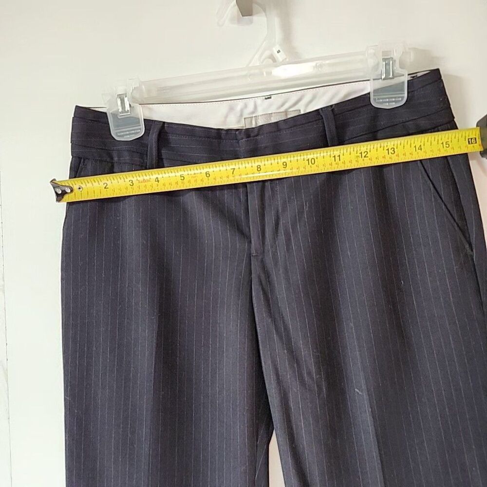 Banana Republic Martin Fit Womens Black Pin Stripe Dress Pants Size 2P Straight - Picture 14 of 14